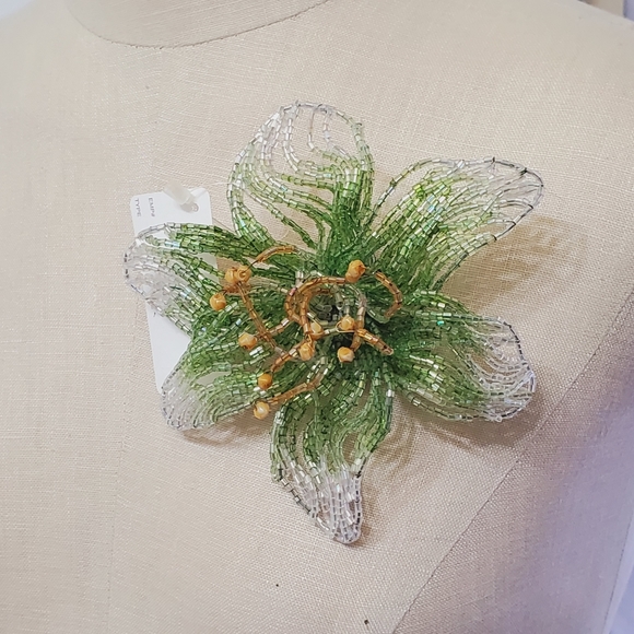 NWT Neiman Marcus Beaded Brooch - Picture 8 of 9